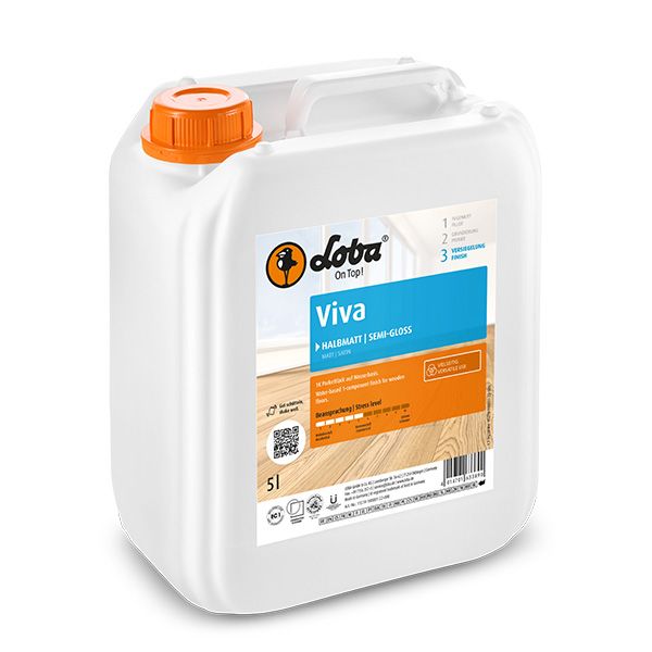 Loba Viva Matt 5l - 1 C Water Based Ultra Matt Varnish for Wooden Floors