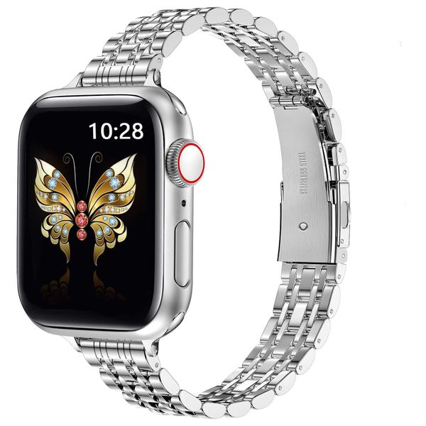 Ultra-thin Metal Bands Compatible With Apple Watch 38/40/41/42 mm Stainless