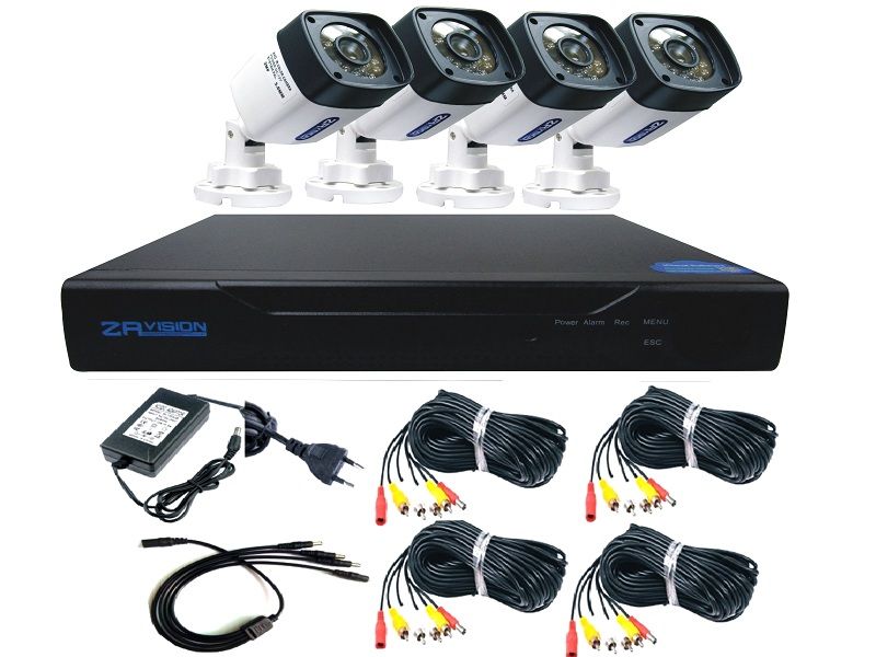ZAVISION 4 Channel 2MP 1920p Turbo AHD Kit