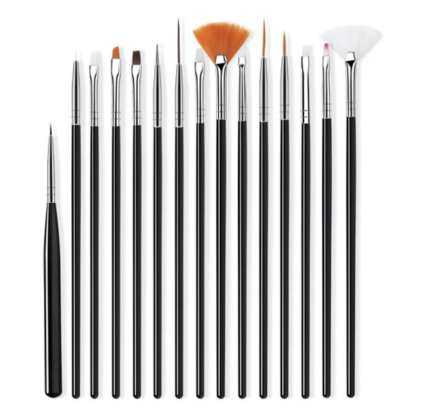 TryMe 15 Piece Nail Art Painting Nail Polish Pen Brush Set