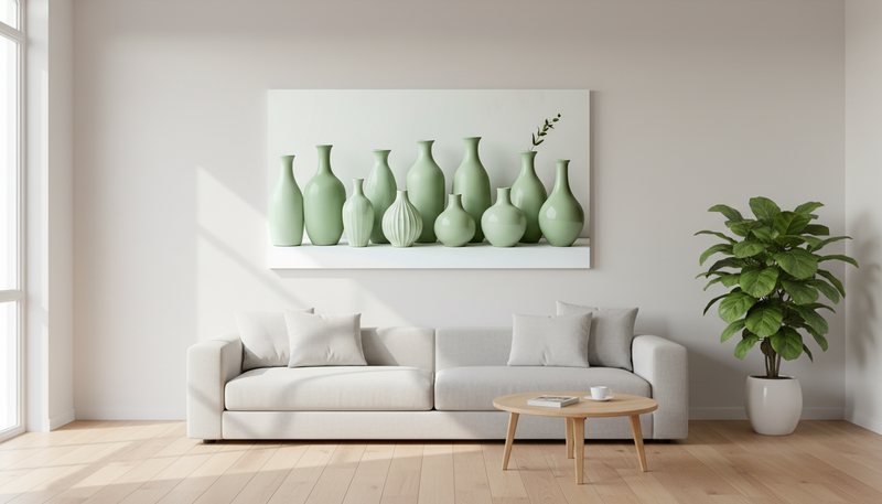 Minimalist Green Vases image