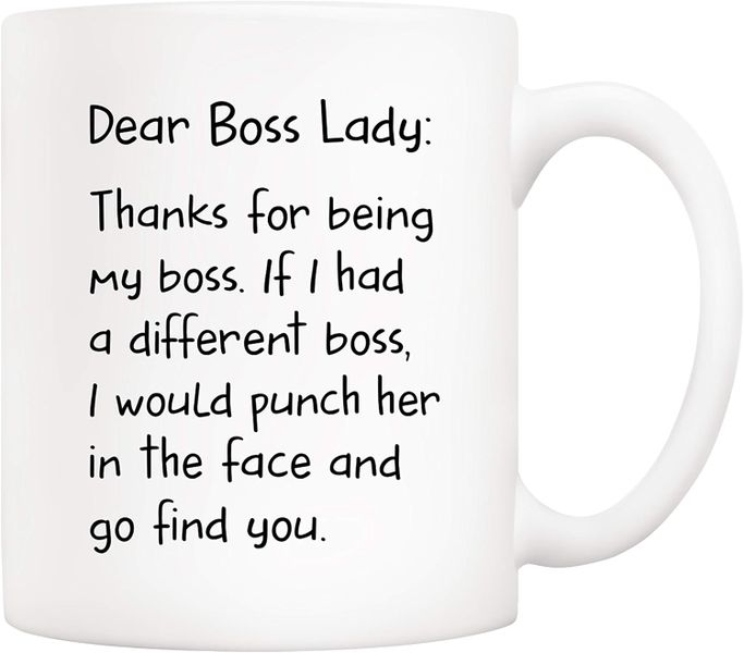 Dear Boss Lady,-Valentines-Mother's Day-Father's Day-Christmas Mug