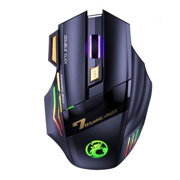 Rechargeable Silent Dual Mode Bluetooth Wireless Gaming Mouse