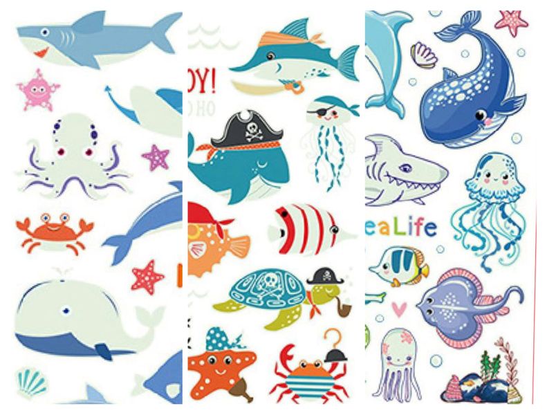 Kids Tattoos Luminous Range - Sea Life