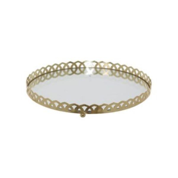 Scallop Rose gold Tray 28 cm