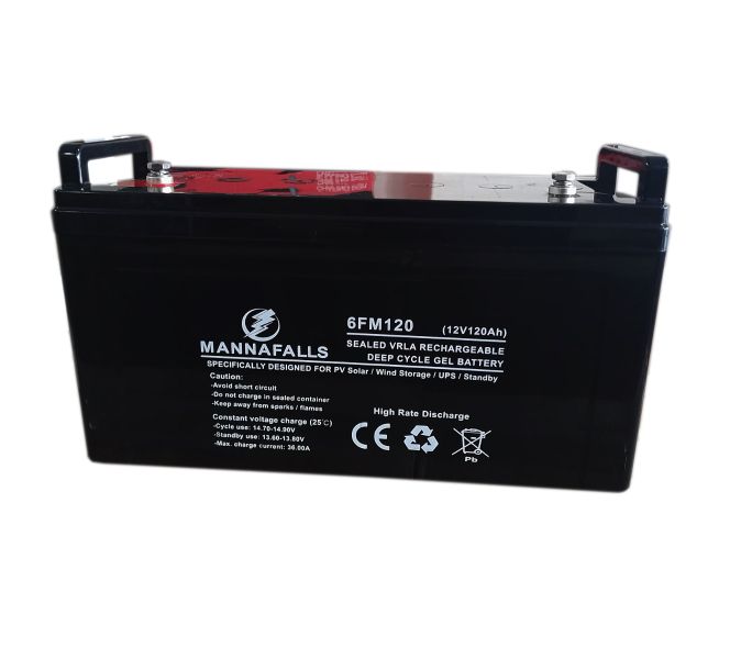 Mannafalls 12V 120ah Deep Cycle Gel Battery 6FM120