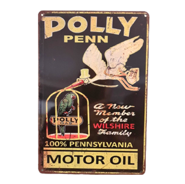 Tin Sign Polly Motor Oil