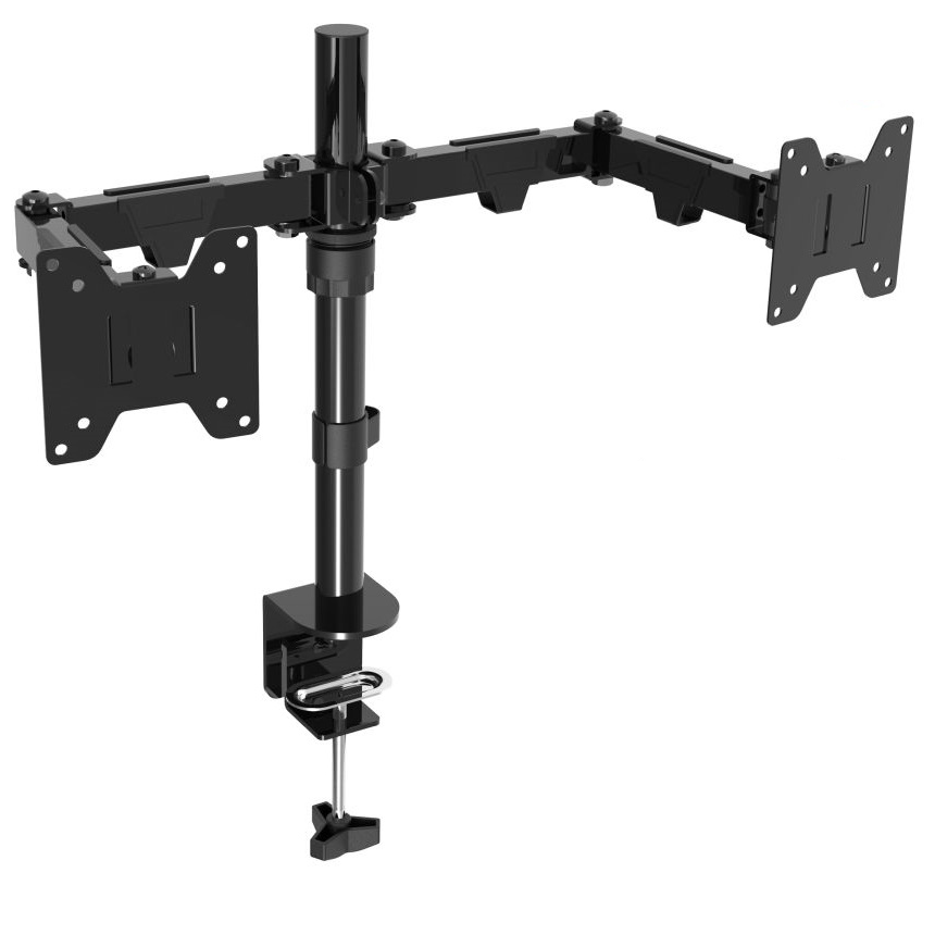 Ellies Double Arm Height Adjustable Monitor Mount 13 - 32 for desktop ...