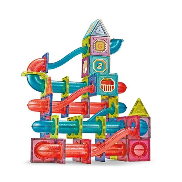 145 Pieces Magnetic Marble Run Building DIY Kits Toy (B4843)