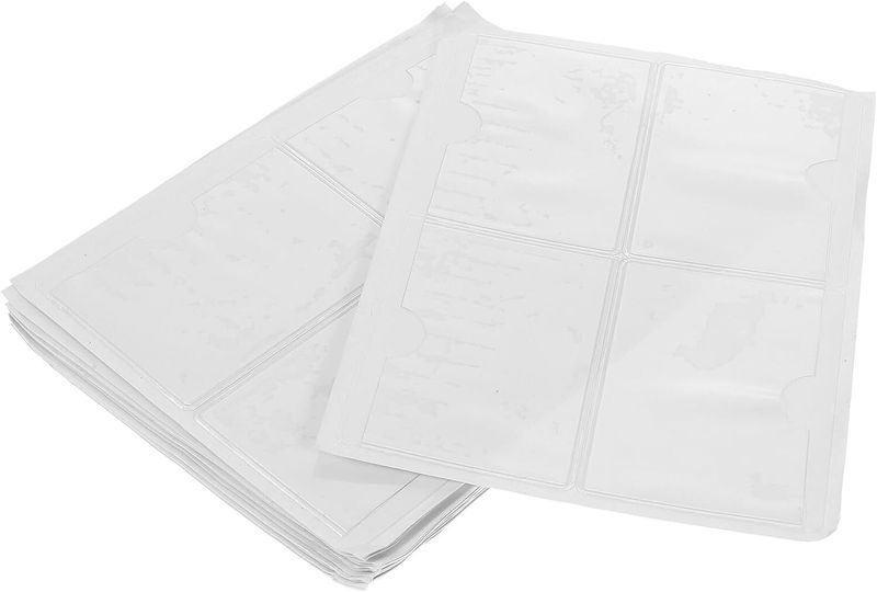 Self-adhesive Business Card Holders PVC Transparent Label Pockets