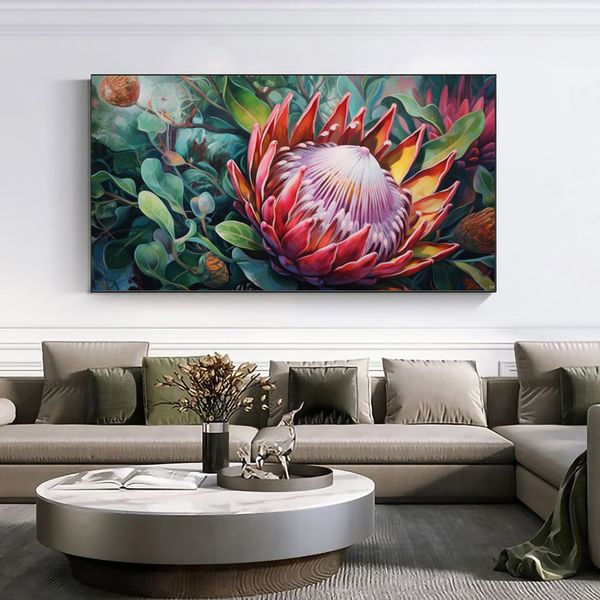 hest measurements: Canvas Wall Art - Protea Paradise Flower - 0312