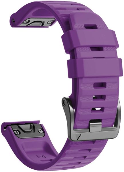 Silicone Band Compatible With Garmin Fenix 6 (22mm) - Purple