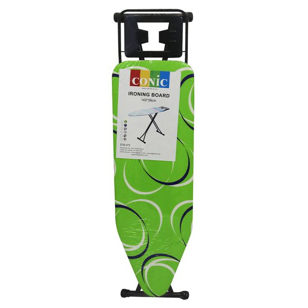 Conic 143x38cm Light Steel Premium Iron Board - Green