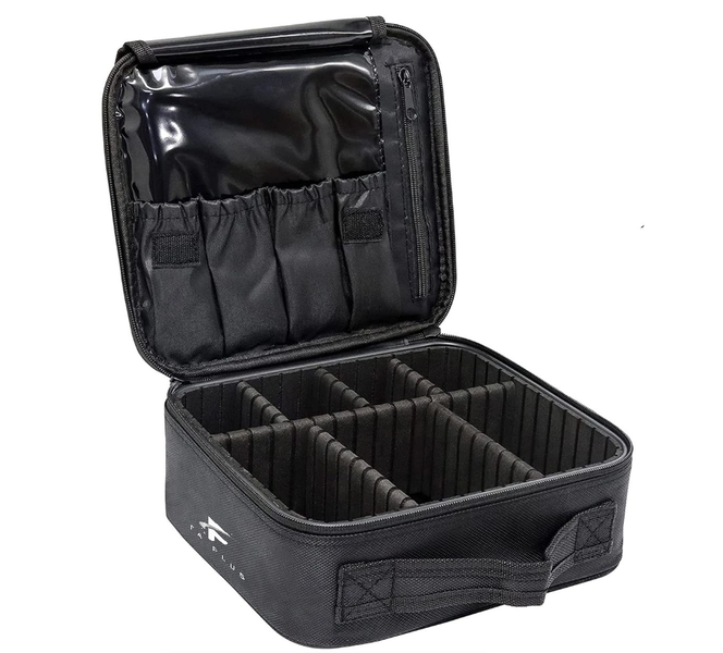 Cosmetic Bag, Portable Makeup Organizer with Adjustable Dividers