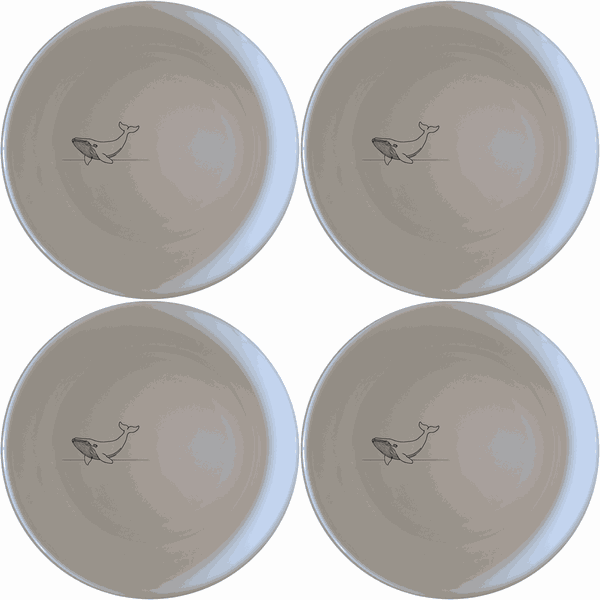 Floating Breaching Whale Bowl Set of 4 - Range 1