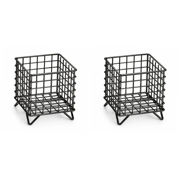Two Pack - Face Towel Storage Holder - Silver