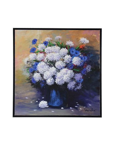 Exclusive Home Decor-Abstract Flowers-Box Framed Fine Art Painting-Wall Art