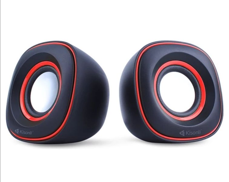 Computer Speaker 2.0 USB - Red &amp; Black