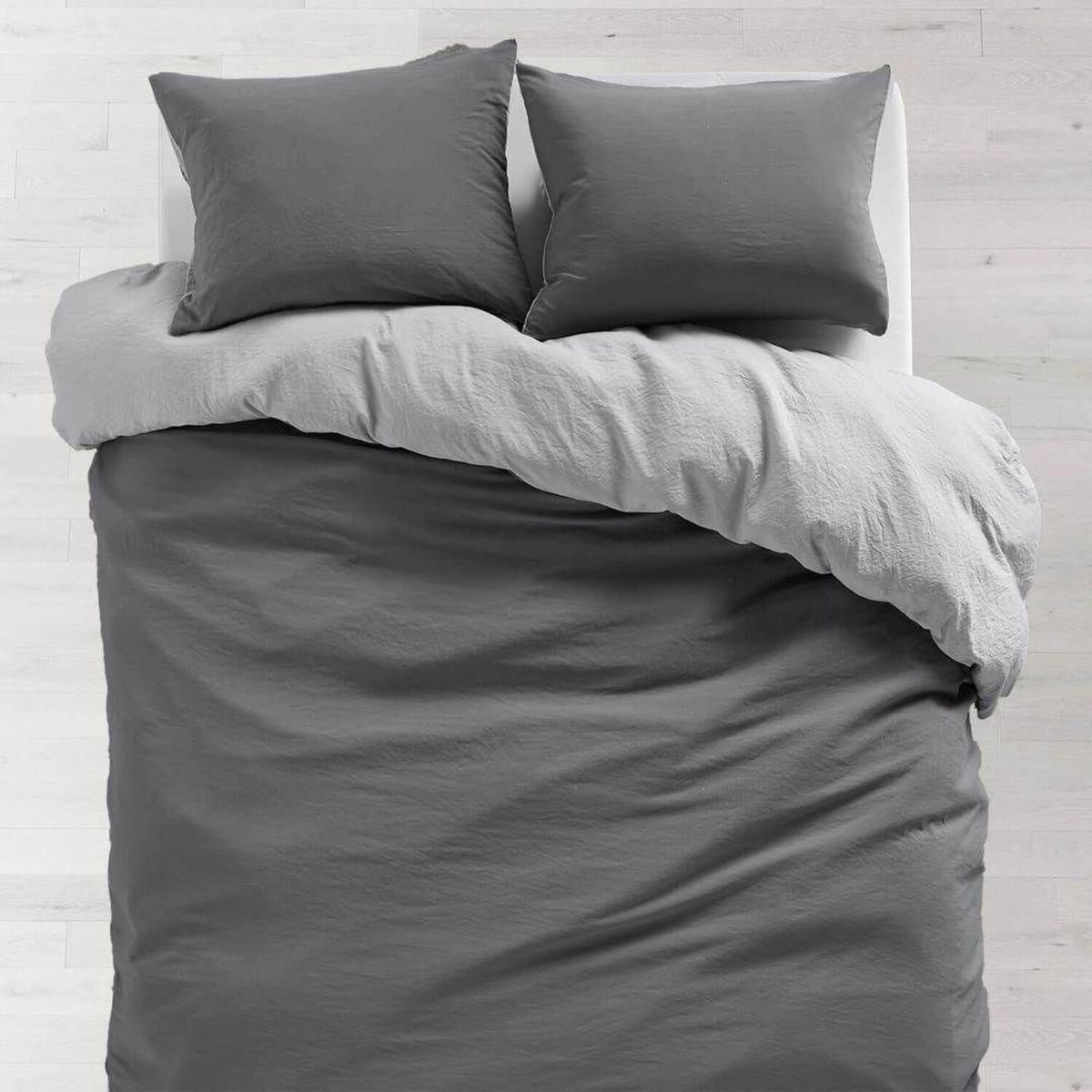 Bedding Duvet Set 3 Piece Comforter Set Reversible Grey Buy 