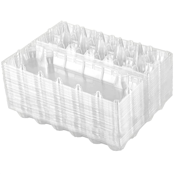 60 Pack Plastic Egg Cartons Cheap Bulk One Dozen Clear Empty Cartons