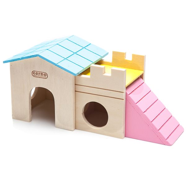 CARNO Wooden Hamster House with Ramp