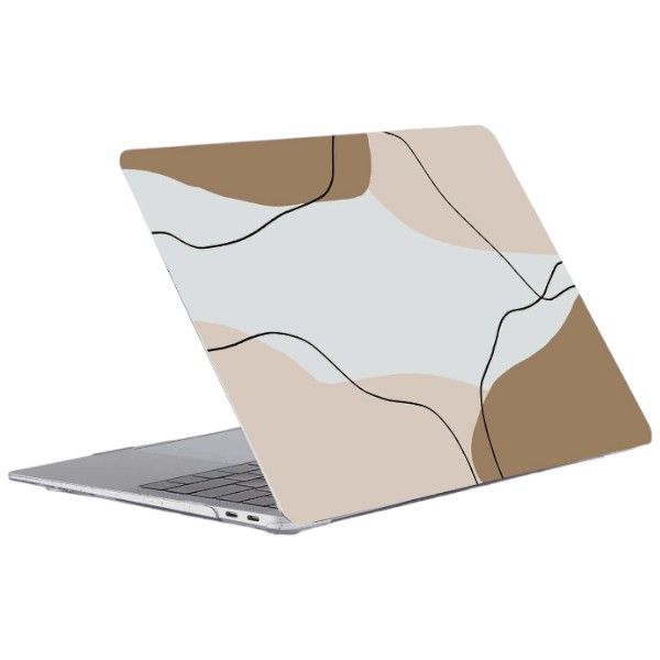 Aesthetic Abstact Printed Hard Shell Cover For Macbook Air 13.3 M1 - Brown