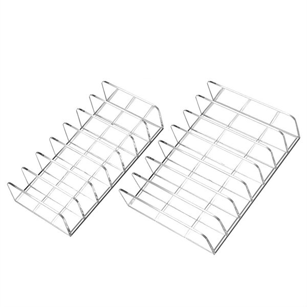 2 Pack Acrylic Makeup Eyeshadow Palette Organizer,7-Slot Display Case