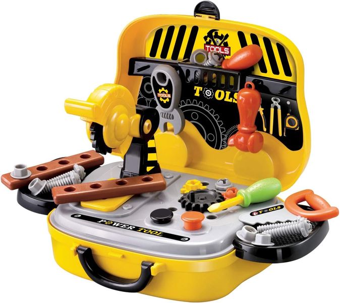 Boss Kids'Pretend Construction/Workshop Tool Set with Storage Case - Set of 31