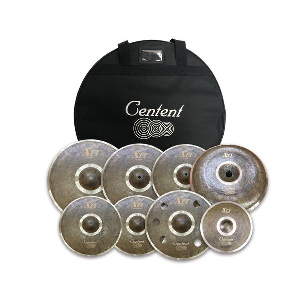 High Grade Professional 8 Piece Cymbal Set with Bag - XTT