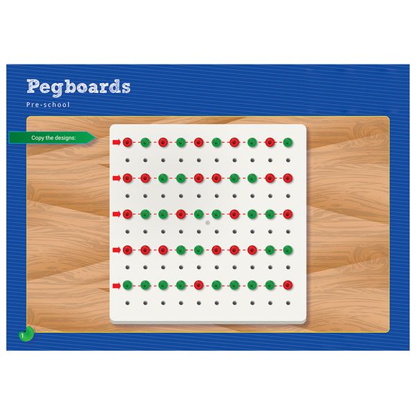 EDX Education Activity Cards for Pegs &amp; Pegboard - 18 Activities