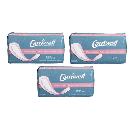 3 x Carriwell Maternity Pads Ultra Absorbent X-Large