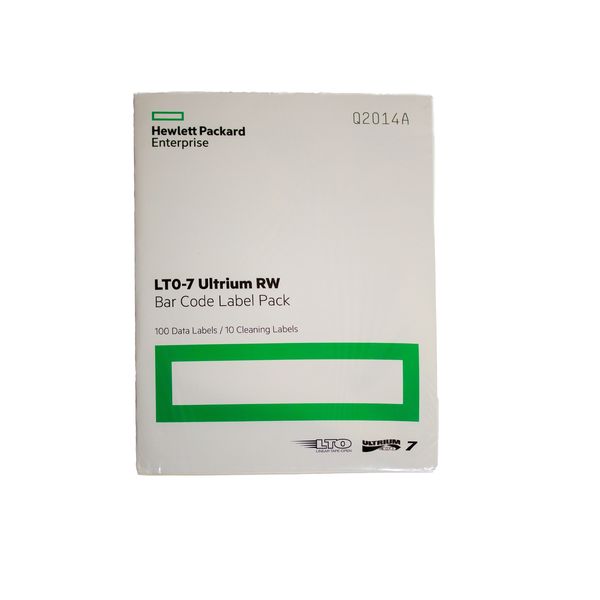 HPE LTO-7 Ultrium RW Bar Code Label Pack