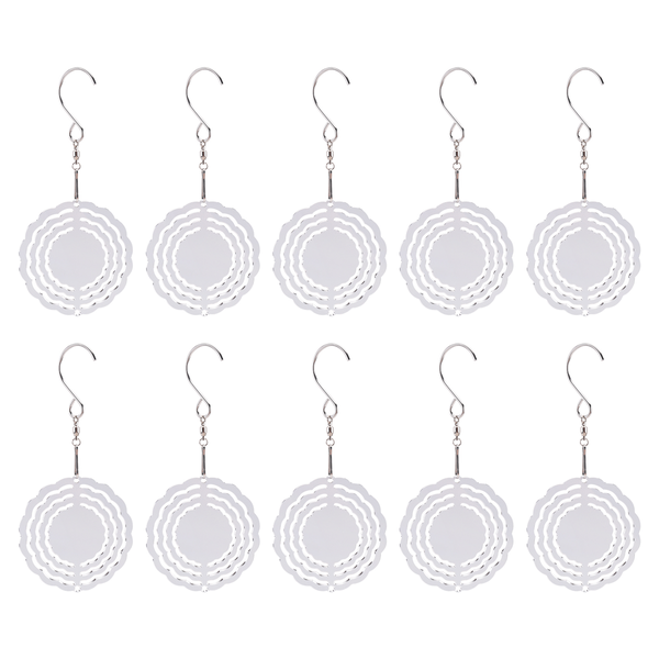 3D Sublimation Wind Spinner For Indoor Outdoor Decoration, 10Pieces 3Inch