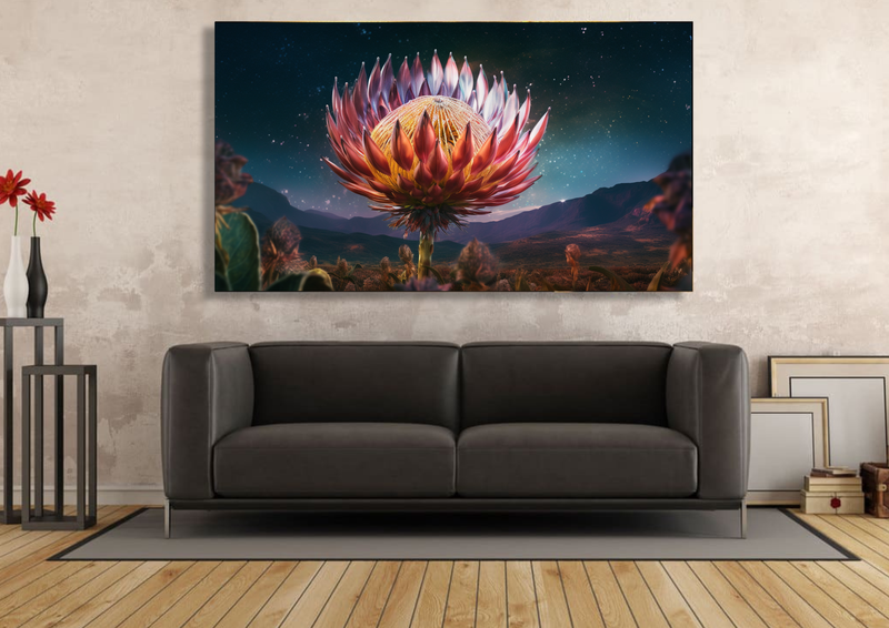 Canvas Wall Art - Protea Cosmos Abstract - IM0334