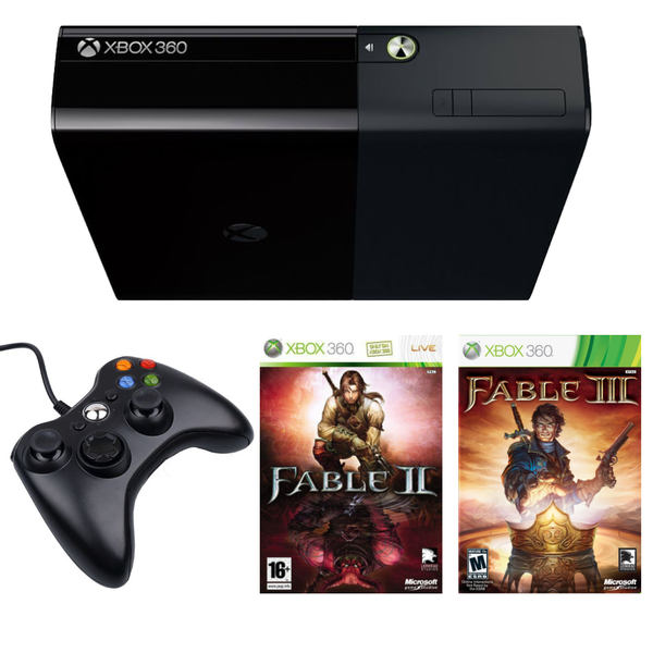 Xbox 360 E Console 4GB (Upgraded with 64GB Flash Drive) - Fable Bundle