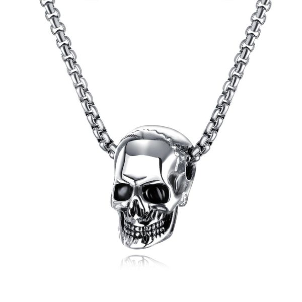 Silver Skull Stainless Steel Necklace For Men image