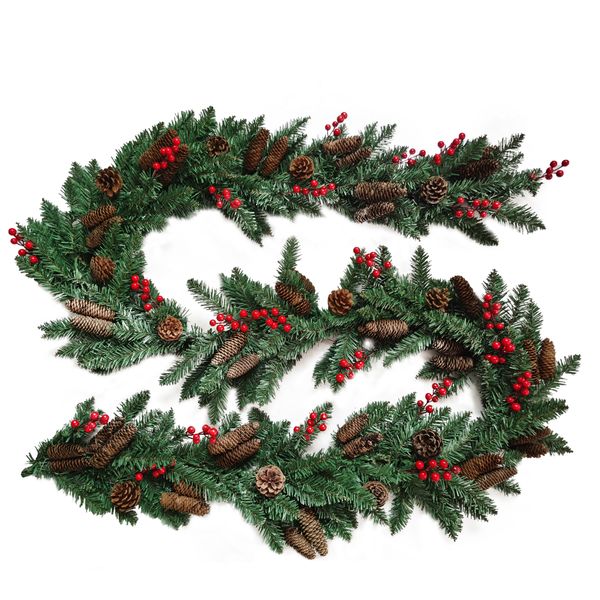 Northern Lights 2.7m Forest Garland with Pinecones &amp; Berries