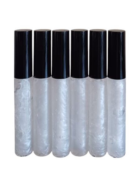 6 Pack of Unbranded 10ml Lip Gloss - clear with shimmer
