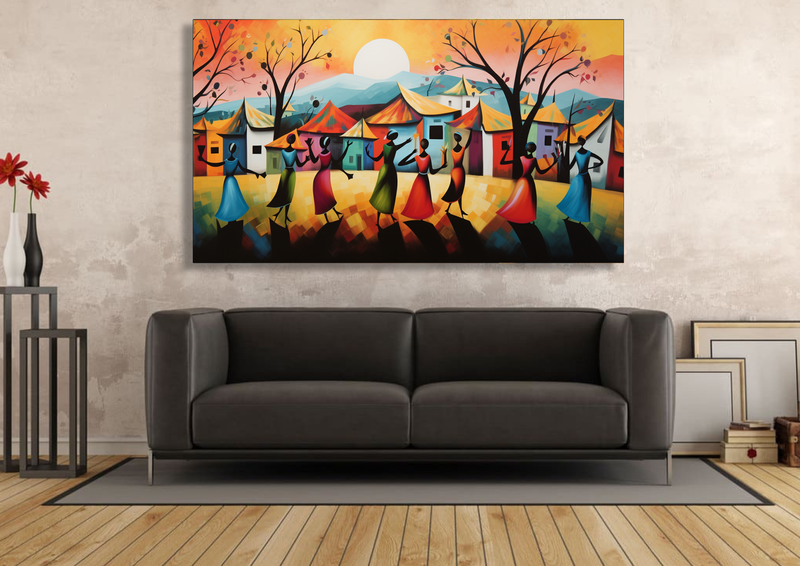 Canvas Wall Art - Rural Rhythms Abstract - IM1214
