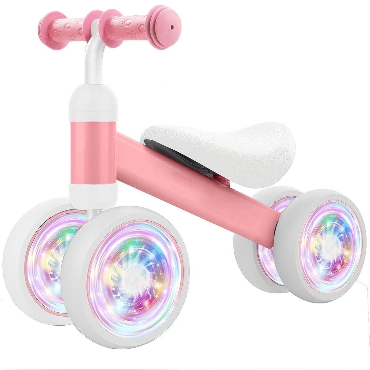 Baby Balance Bike - Balance Bike with Colorful Lighting Silent Wheels Girls