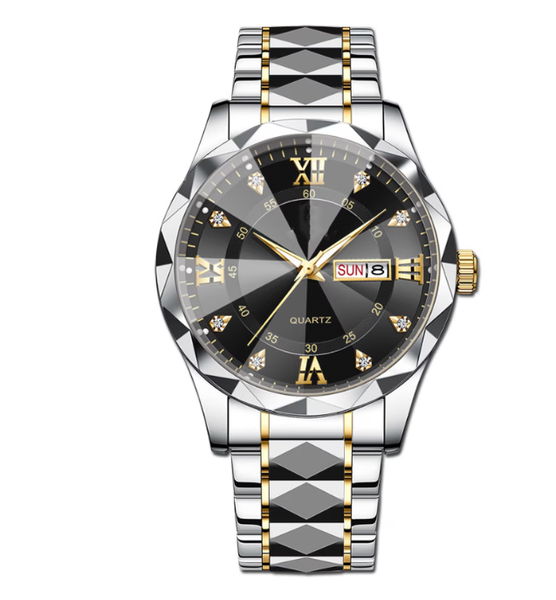 Men's Business Watch - Chronograph, Quartz Movement - Black - 60g