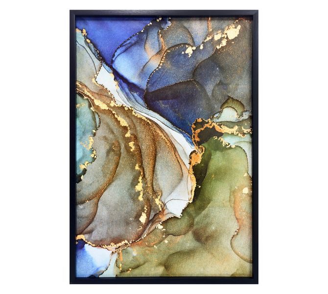 Framed Print Blue 600 x 900 mm