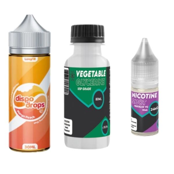 Dispo Drops Longfill Combo Pack 120ml - Mango Peach