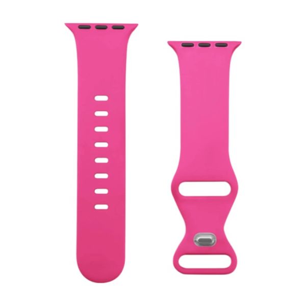Adjustable Water Resistant Silicone Watch Strap - Pink