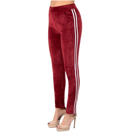 Stretch Fit Velvet Women Winter Leggings Sweatpants Tracksuit Pants -  Maroon, Shop Today. Get it Tomorrow!