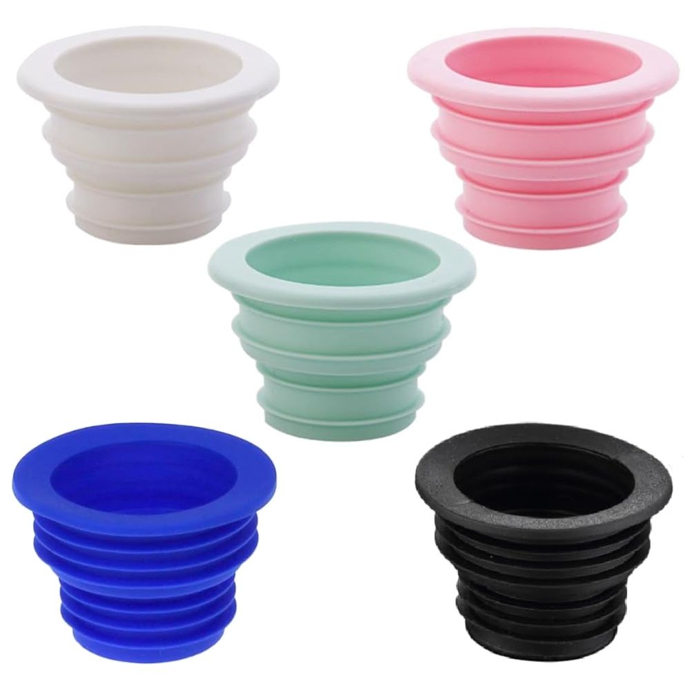 Home Laundry Silicone Washing Machine Drain Pipe Connector Plug 5pc -14cm