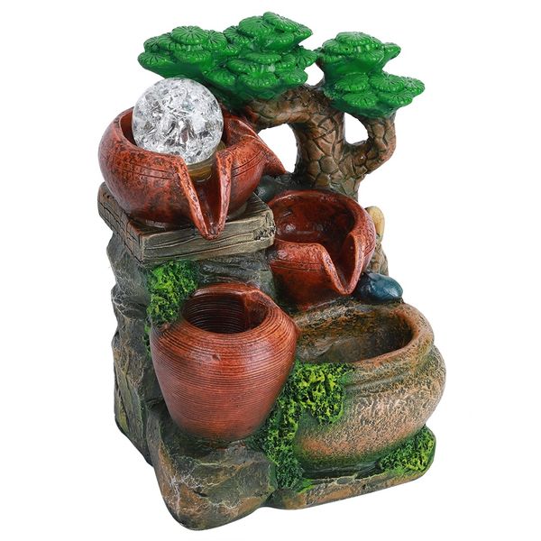 Tabletop Water Fountain Small Rockery Desktop Ornament Home Decoration