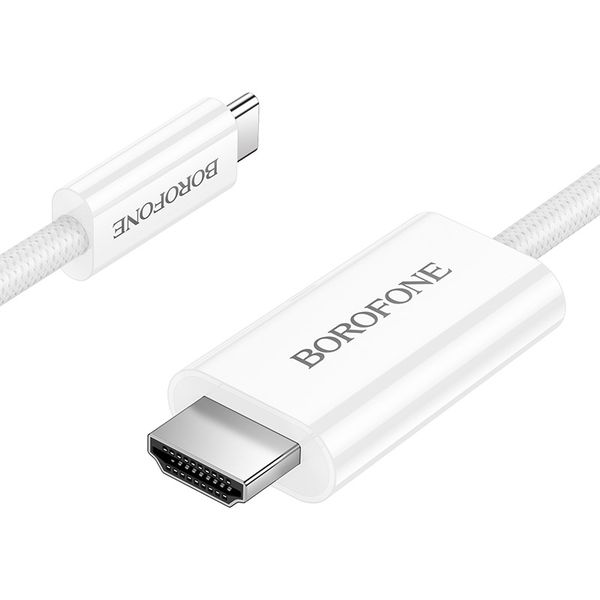 Type-C to HDMI 4K (1.8m) Cable Adapter Borofone DH10 White BY ( GD )
