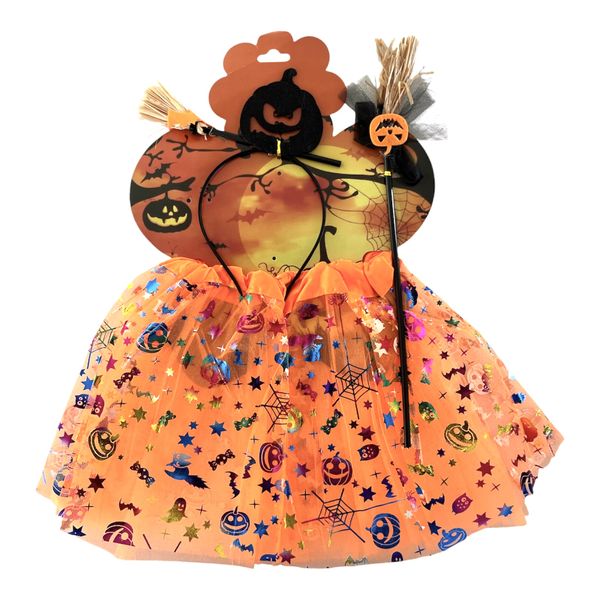 Pumpkin Tutu, Wand &amp; Aliceband Set