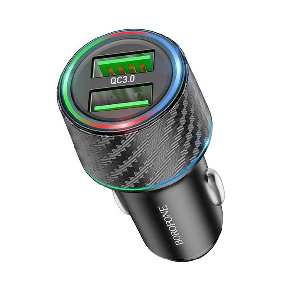 Fast Car Charger Dual Port USB 36watt- barofone BZ21A